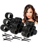 Mirzians 33PCS Heatless Hair Rollers Set with Clips - Velcro Curlers for Heatless Curls - No Heat Rollers for Long and Short Hair - Buy Online on GoSupps.com
