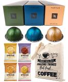 Nespresso Vertuo Coffee Capsules - Stormio Odacio Melozio - 3 Boxes (30 Pods) Bundled with Selection of Border Biscuits & Tote Gift Bag - Buy Online on GoSupps.com