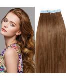 Buy SEGO Tape Extensions - 20 Pieces 100% Remy Real Hair - Light Brown #6 - 12 (30cm) - Best Quality Hairpieces for Effortless Style - Buy Online on GoSupps.com