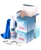 Buy Glasses Cleaner Kit | 30 Pre-Moistened Lens Wipes & Spray Microfiber Cloth Eyeglass Repair Tool - Safe for All Lenses - Camera Screen Sunglasses Cleaning - Buy Online on GoSupps.com
