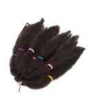 Medium Brown Afro Twist Hairpiece - 11 Inch Curly Synthetic Hair Extensions - Buy Online on GoSupps.com