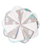 Mimadu Moltonche Baby Wash Schlopen | Oeko-Tex Baby Baden Accessories Set for Boys & Girls | 10-Pack 25x25 cm | Soft White & Turquoise - Buy Online on GoSupps.com