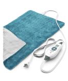 Pure Enrichment PureRelief XL (12" x 24") Electric Heating Pad for Back Pain and Cramps - 6 InstaHeat Settings Machine-Washable Soft Microplush 2-Hour Auto Shut-Off & Storage Bag (Blue) - Buy Online on GoSupps.com