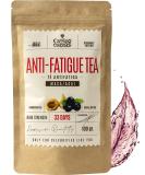 Anti Fatigue Tea - Natural Stress Relief Superfood Infusion with Rooibos, Maca, Acai, Gogi Berry, Hibiscus, Raspberry - Caffeine-Free - 100g - Buy Online on GoSupps.com