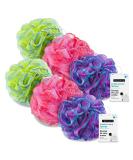 Freeman Jumbo Net Body Sponge for Exfoliating & Deep Cleaning - Large Pouf for Bath & Shower - Men & Women - Multicolored - Buy Online on GoSupps.com