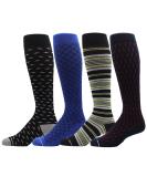 Dr. Motion Men's Graduated Compression Knee High Socks - 4 Pairs 8-15 mmHg Mild Support - Buy Internationally - Buy Online on GoSupps.com