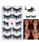 3D Mink 25mm False Eyelashes - LASGOOS Luxurious Soft & Thick Eyelashes for Weddings & Parties - 5 Pairs - Buy Online on GoSupps.com