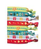 8 Piece Hawaiian Hair Ties - Hawaiian Accessories and Gifts for Aloha Style - Hawaii Islands Turquoise Hair Bands - Buy Online on GoSupps.com