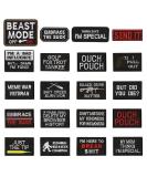 WZT 20-Piece Funny Tactical Military Morale Patch Set - Full Embroidery for Caps, Bags, Backpacks, Clothes, Vests, Uniforms & Gears (Navy) - Buy Online on GoSupps.com
