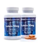 Lutein 10mg 360 Capsules - Vegan Friendly 1-Year Supply - SimplySupplements - Boost Eye Health & Vision - Buy Online on GoSupps.com