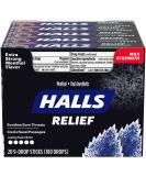 HALLS Relief Max Strength Menthol Throat Drops - 180 Extra Strong Drops (20 Packs) - Buy Online on GoSupps.com