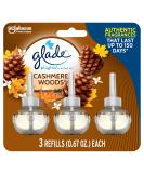 Glade PlugIns Refills Air Freshener, Scented and Essential Oils for Home and Bathroom, Cashmere Woods, 2.01 Fl Oz, 3 Count Cashmere Woods 0.67 Fl Oz (Pack of 3) - Buy Online on GoSupps.com
