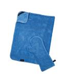 Canicoat Dog Towel SECCARE Set with Glove - Oeko-Tex Certified Fast Drying Microfiber (S/M Blue) - International Shipping Available - Buy Online on GoSupps.com