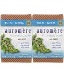 Auromere Ayurvedic Neem Tulsi Soap - Natural 2.75 oz Bar for Skin Health - Buy Online on GoSupps.com