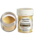Sugarflair Gold Edible Glitter Dust - Add a Shimmering Rain of Sparkle To Cakes Cupcakes Chocolate Baking Desserts Ice Cream Drinks Cocktails and more - 10g - Buy Online on GoSupps.com