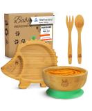Babylovit Baby Dishes with Suction Cup - Stress-Free Bamboo Plates & Bowl for Kids | Perfect Dining Phase Accessories - Buy Online on GoSupps.com