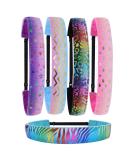 FROG SAC 5 Metallic Non Slip Headbands for Girls - Cute Adjustable Hair Accessories for Kids - Stars Zebra Cheetah Hearts Waves - Fashion Head Bands - Buy Online on GoSupps.com