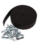 House2Home Replacement Elastic Webbing Kit to Repair Sagging Couch  Chair  Lawn and Patio Furniture  Includes Installation Instructions  2 Inch Wide x 60 Ft. Long Strapping and Metal Webbing Clips Black - Buy Online on GoSupps.com