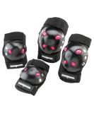 Mongoose Youth BMX Bike Gel Knee and Elbow Pad Set | Multi-Sport Protective Gear | Black/Pink Colors - Buy Online on GoSupps.com