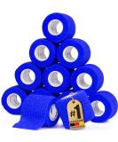Hund ist K nig Self-Adhesive Elastic Bandage 12x4.7m - Versatile Adhesive Bandage for Humans & Animals | 12 Rolls (5cm x 4.7m) - Blue - Buy Online on GoSupps.com