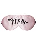 Mrs. Silk Bride Sleep Eye Mask - Pink & Black | Luxurious Bridal Nightwear - Buy Online on GoSupps.com