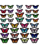 60pcs Butterfly Iron on Patches, 2 Size Embroidered Sew Applique Repair Patch - Buy Online on GoSupps.com