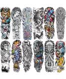 Aresvns Japanese Temporary Tattoo: Waterproof Full Sleeve & Half Arm Fake Tattoos for Men & Women - Long Lasting & Realistic Design - Buy Online on GoSupps.com