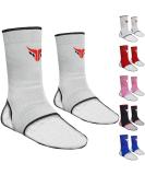 Mytra Muay Thai Ankle Support Kickboxing Braces - White L/XL, Pain Relief for Ankle Sprain, Elasticated Design - Buy Online on GoSupps.com