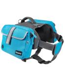 PETAMI Hundred Saddlebag for Medium & Large Dogs | Reflective Hiking Dog Vest with Side Pockets - Blue - Buy Online on GoSupps.com