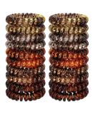JessLab 20 Pcs Spiral Hair Ties - Traceless Phone Cord Ponytail Holders for Girls & Women - No Crease Spiral Bracelet Hair Accessory - Amber Color - Buy Online on GoSupps.com