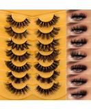 JIMIRE Eyelashes Fluffy Volume Lashes Dramatic Strip D Curl False Eyelashes 20MM Mink Lashes Bulk Full Volume 7 Styles Mixed 7 Pairs Multipack - Buy Online on GoSupps.com