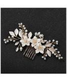 SWEETV Bridal Crystal Wedding Hair Comb Clip - Gold Hair Accessory for Brides & Bridesmaids - Buy Online on GoSupps.com