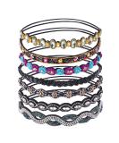 inSowni 7 Pack Handmade Rhinestone Crystal Beaded Elastic Headbands Jewelry Hair Bands Accessories for Women Girls Brides - Buy Online on GoSupps.com