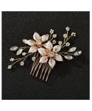 SWEETV Gold Bridal Hair Comb | Handmade Wedding Hair Clip & Accessories for Women - Buy Online on GoSupps.com