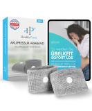 Acupressure Bracelet for Nausea Relief - Gray | Ideal for Pregnancy Travel & Seasickness | 2-Pack + Free E-book Download! - Buy Online on GoSupps.com
