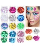 MEICOLY 12 Colors Face Glitter Palette | Body Glitter Set for Women & Kids | Chunky Hair & Mermaid Glitter Gel | Festival Makeup & Face Paint - Buy Online on GoSupps.com