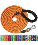 X Xben 15m Thick Dog Leash - Padded Handle & Lockable Carabiner for Small to Medium Dogs | Durable Training & Running Line in Orange - Buy Online on GoSupps.com