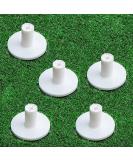 FINGER TEN Golf Rubber Tee Driving Range 5 Pack - Indoor/Outdoor Practice Mat Tee Adaptor Set - White/Black Tee Holder for Hitting Mats, 1.5 Size - Buy Online on GoSupps.com