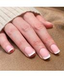 Shop Novo Ovo Pink Matte French Press On Nails - Short Corner Oval Artificial Fingernails for Valentine's Day | Easy Glue-On Manicure - Buy Online on GoSupps.com