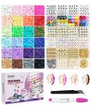 Gionlion 8000 Pcs Bracelet Making Clay Beads Kit - 24 Colors Letter Beads, Spacer Beads, Charms - Jewelry Making Supplies for Teens & Adults - Buy Online on GoSupps.com