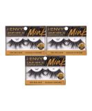 i-ENVY Luxury Mink Collection False Eyelashes 100% Real Mink Glamorous Eye Look Lashes Maximum Fluffiness 3D Multi-Curl Angle (3 Pack) - Buy Online on GoSupps.com