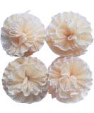 Super Exfoliating Home Spa Weave Loofah Shower Sponge Pouf Mesh Brush - Bath Spa Puff Scrubber Ball - Face Body Poof - Rich Foams Bubble(4.7" Each) Pack of 4 - Buy Online on GoSupps.com
