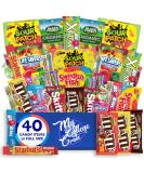 College Crate Candy & Snack Box - 40 Piece Ultimate Care Package for Students | Variety Pack With Full Size Starburst, Skittles, Sour Patch & More - Buy Online on GoSupps.com