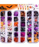 Ebanku 36 Colographic Nail Seedlets - Glittering Halloween Spider Laser Nail Sequins for 3D Holographic Manicure Art - Buy Online on GoSupps.com