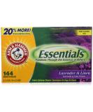 Arm & Hammer Essentials Dryer Sheets, Lavender & Linen, 144 Count - Buy Online on GoSupps.com