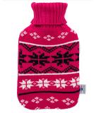 Buy 2L Heat Bottle - Soft Pink Knit Cover with Christmas Design for Pain Relief & Relaxation | Natural Rubber by Axion - Shop Internationally - Buy Online on GoSupps.com