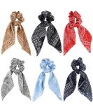 Cutewing Paisley Hair Scarf Ponytail Scrunchies - 6PCS Set | Strong Elastic Hair Ties for Women & Girls - Buy Online on GoSupps.com