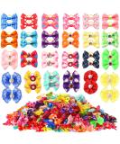 Reginary 300 Pack Dog Bows - Cute Hair Accessories for Girls, Small Puppies - Colorful Grooming Bowknots with Rubber Bands - Perfect Gift for Pets - Buy Online on GoSupps.com