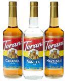 Torani Coffee Syrup Variety Pack - Vanilla, Caramel, Hazelnut - 3-Pack 25.4oz Bottles - Buy Online on GoSupps.com