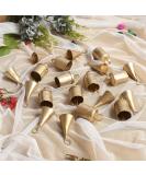 Small Barn Bells Set - 20 Distinctive Rustic Golden Christmas Jingle Bells for Home Decor | Krati Exports - Buy Online on GoSupps.com